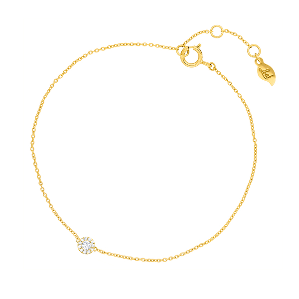 Leaf Jewelry Armkette Pavé II mit Diamanten, 18 K Gelbgold