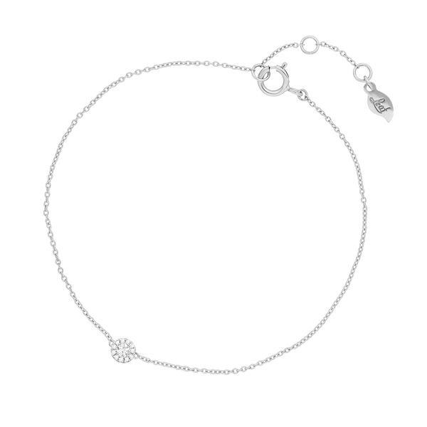 Armkette Pav II mit Diamanten, 18 Karat Weigold