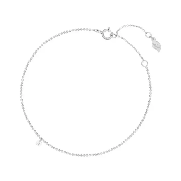 Leaf Jewelry Armkette Pure Ball Chain, Diamant, 14 K Weißgold
