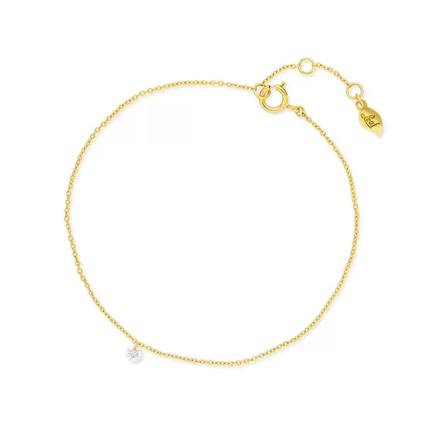 Leaf Jewelry Armkette Pure Diamanten, 18 K Gelbgold
