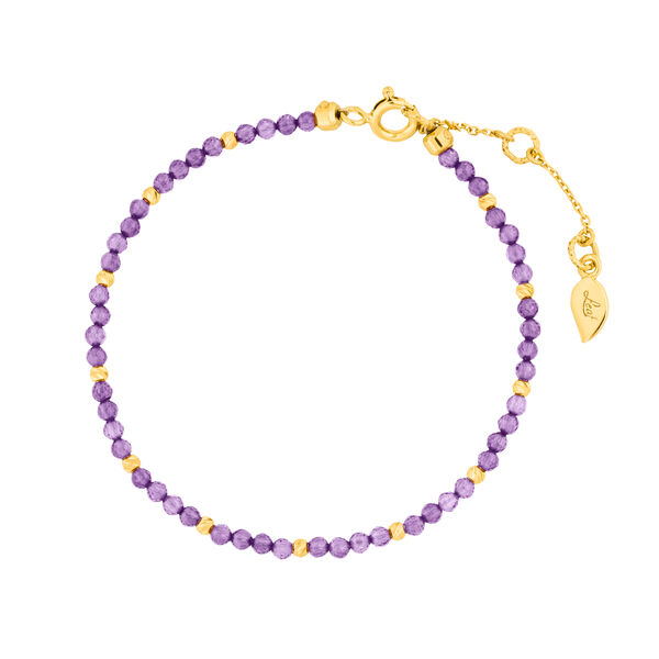 Armkette Serenity, Amethyst, 18 K Gelbgold vergoldet