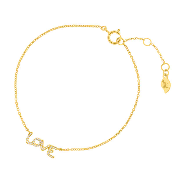 Armkette TINY LOVE mit Diamanten, 14 Karat Gelbgold