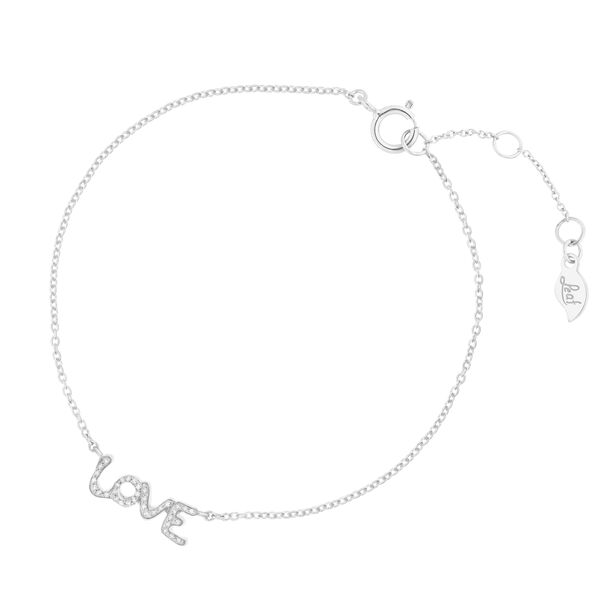 Armkette TINY LOVE mit Diamanten, 14 Karat Weigold