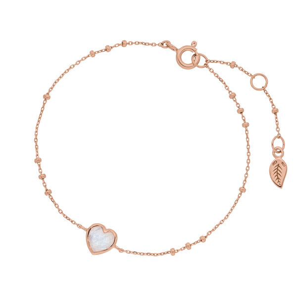 Armkette VALENTINE, Mondstein, 18 Karat Rosegold vergoldet