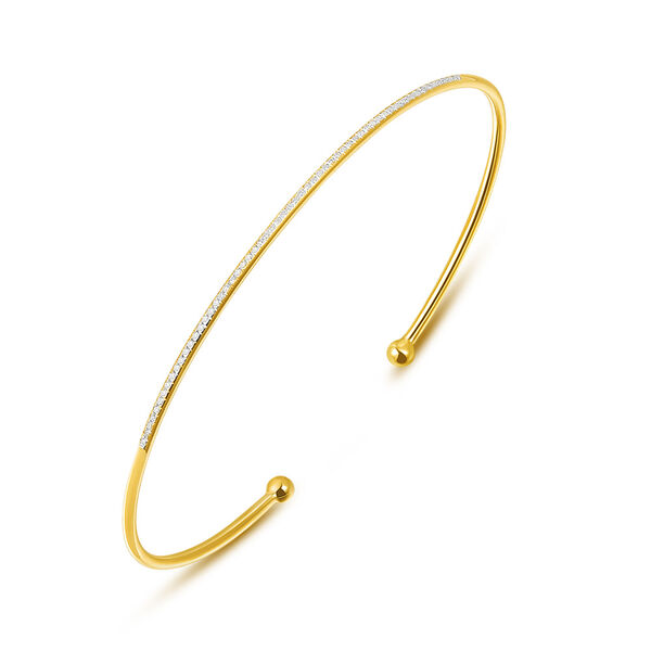 Armreif Circle mit Diamanten, 18 K Gelbgold