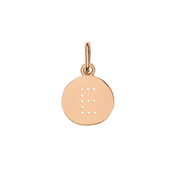 Buchstaben-Charm, 18 K Rosegold vergoldet, E
