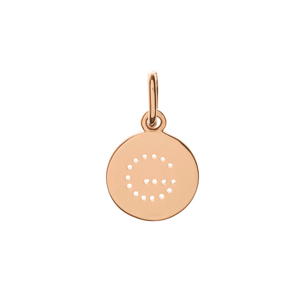Buchstaben-Charm, 18 K Rosegold vergoldet, G