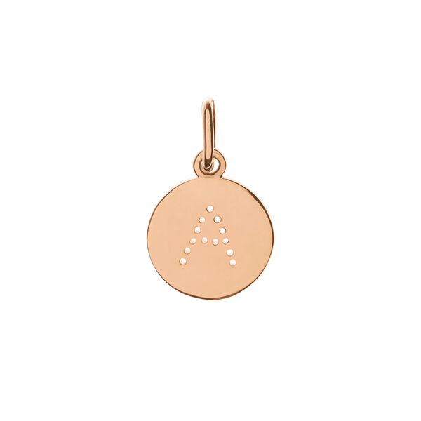 Buchstaben-Charm, 18 Karat Rosegold vergoldet