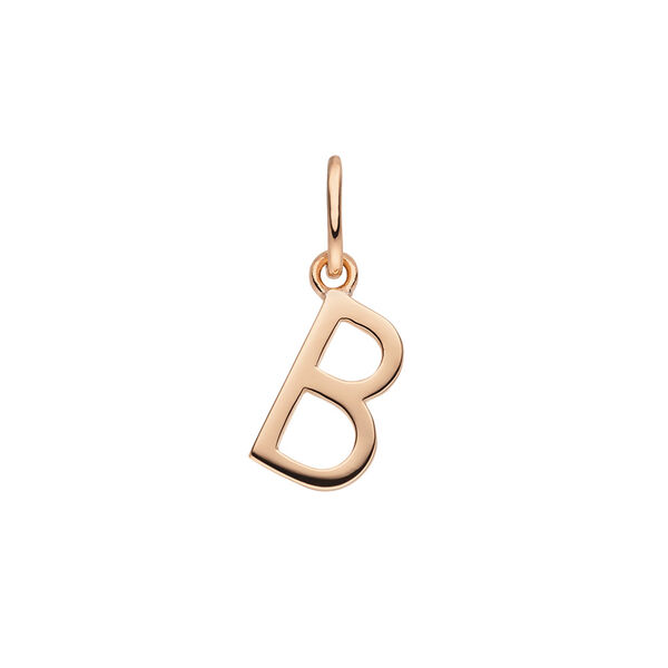 Buchstabenanhnger, 18 Karat Rosegold vergoldet, B