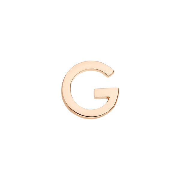 Buchstabenstecker, 18K Rosegold vergoldet, 1 Stck, G
