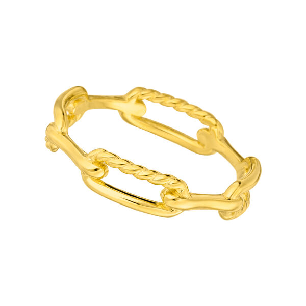 Chain Ring, 18 K Gelbgold vergoldet, Gr.52