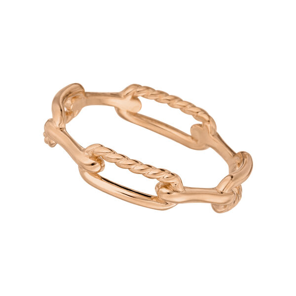 Chain Ring, 18 K Rosegold vergoldet, Gr.52