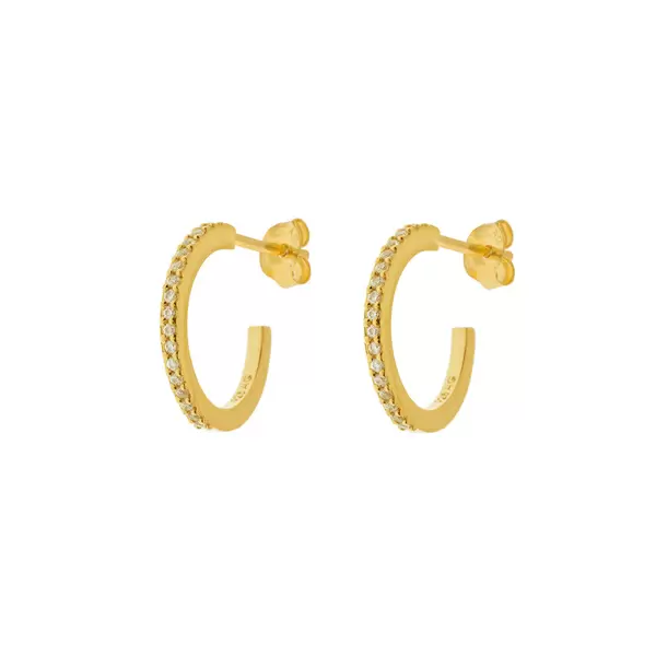 Leaf Jewelry Creole Circle of Life, mini, 18 K Gelbgold vergoldet