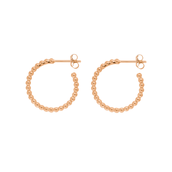 Leaf Jewelry Creole Kugelring, 20mm, 18 K Rosegold vergoldet