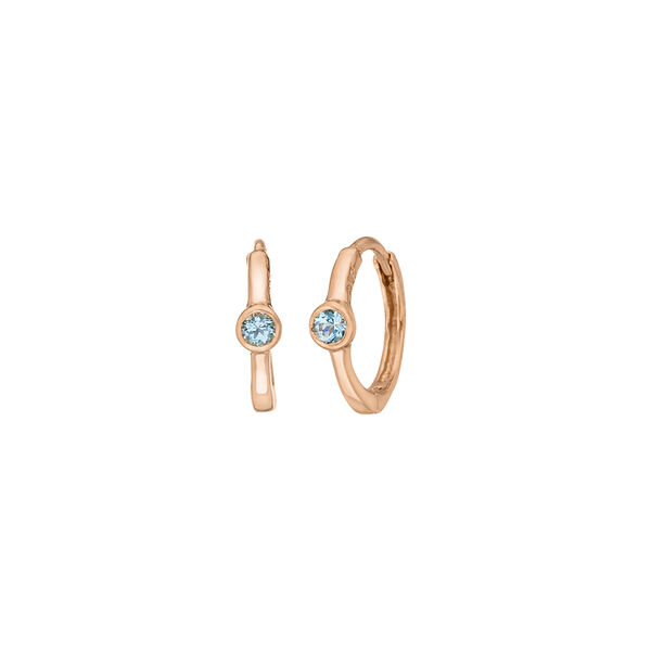 Creole One Gem, Blauer Topas, 18 K Rosegold vergoldet