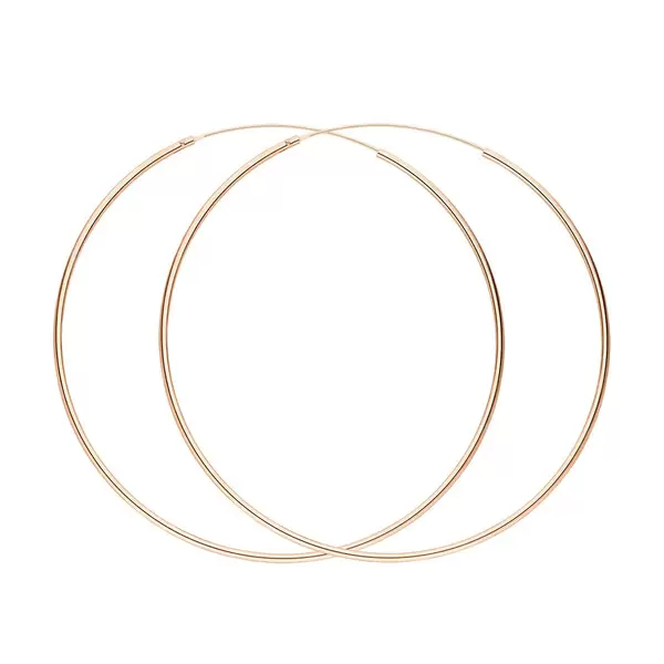 Leaf Jewelry Creole Pure, 55mm, 18 K Rosegold vergoldet