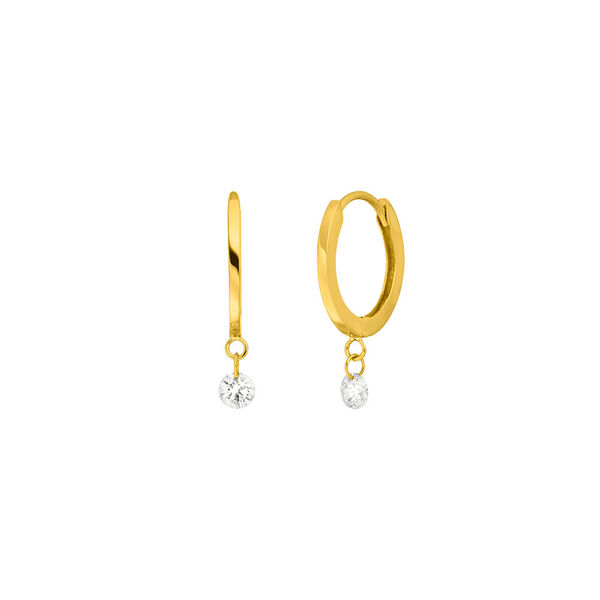 Creole Pure mit Diamanten, 18 K Gelbgold