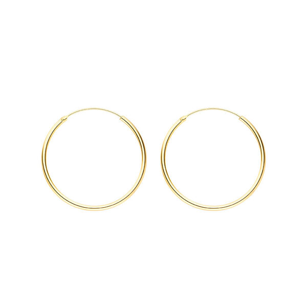 Creole Rund M, 30mm, 14 K Gelbgold