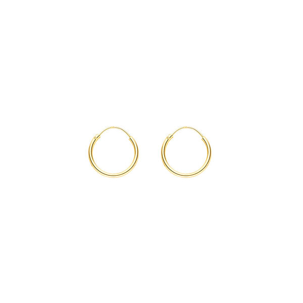 Creole Rund S, 15mm, 14 K Gelbgold