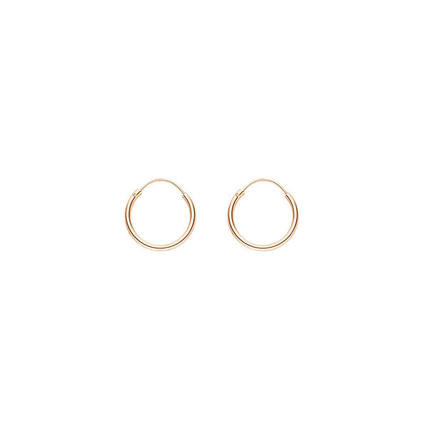 Creole Rund S, 15mm, 14 Karat Rosegold