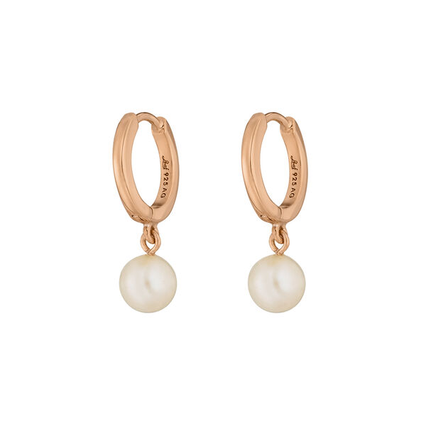 Creolen PEARLS, 18 K Rosegold vergoldet