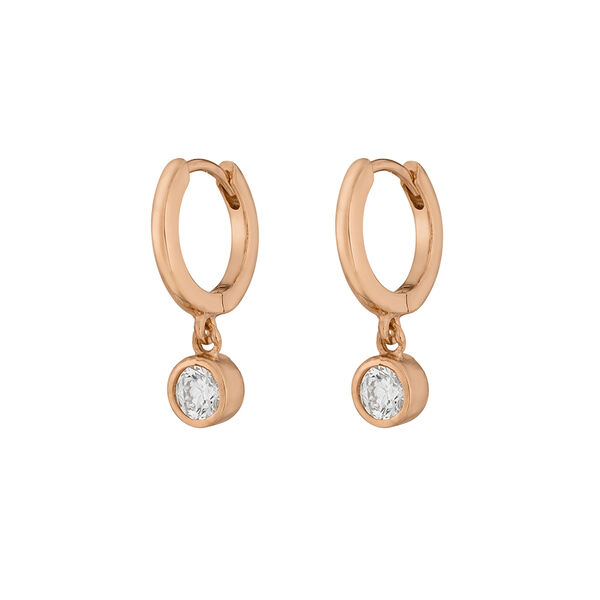 Creolen PURE, 18 K Rosegold vergoldet