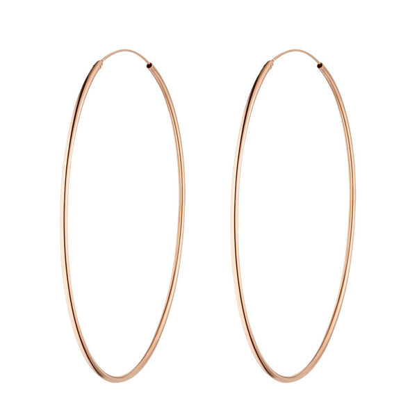 Creolen Pure, 70mm, 18 K Rosegold vergoldet