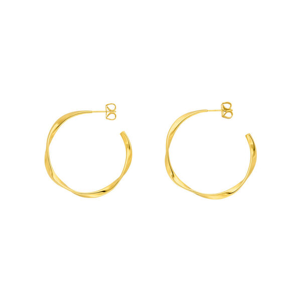 Creolen Twist, 20mm, 18 K Gelbgold vergoldet Creolen Twist, 20mm, 18 K Gelbgold vergoldet