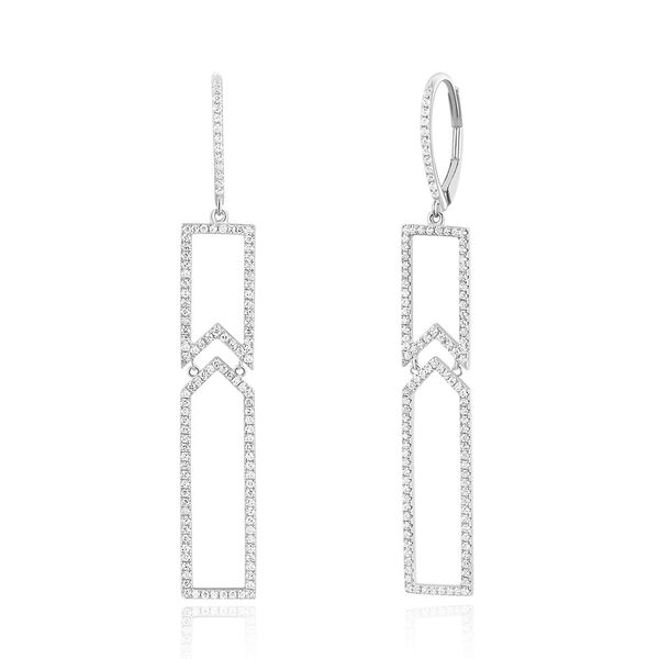 Ohrringe Unique mit Diamanten, 18 Karat Weigold