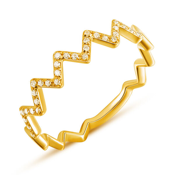 Ring Flash mit Diamanten, 18 Karat Gelbgold