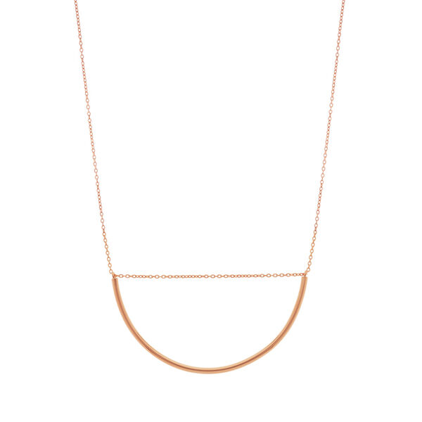 Halskette Big Semicircle, 18 K Rosegold vergoldet