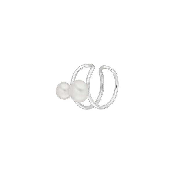 Earcuff 2 Pearls, 925 Sterlingsilber