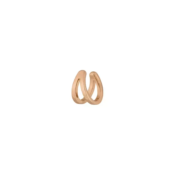 Leaf Jewelry Earcuff Double Line, 10 mm, 18 K Rosegold vergoldet