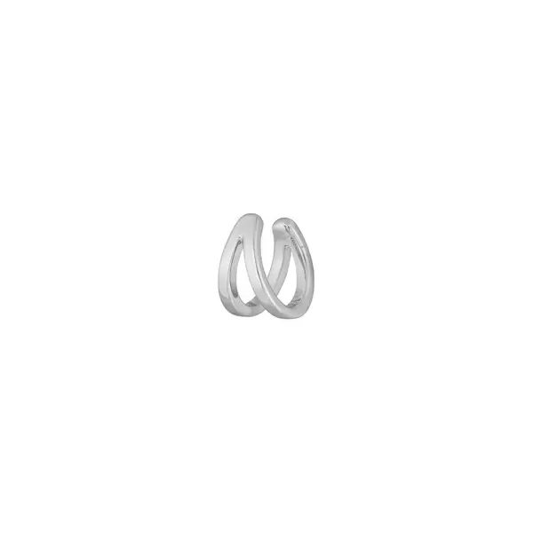 Leaf Jewelry Earcuff Double Line, 10 mm, 925 Sterlingsilber, rhodiniert