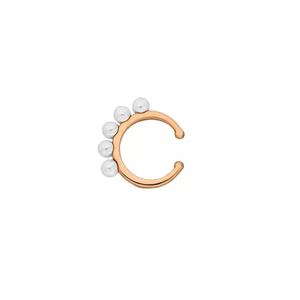 Leaf Jewelry Earcuff Little Pearls, 18 K Rosegold vergoldet