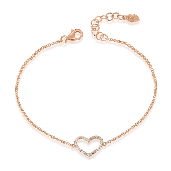 Armkette Heart mit Diamanten, 18 K Roségold Bild 2