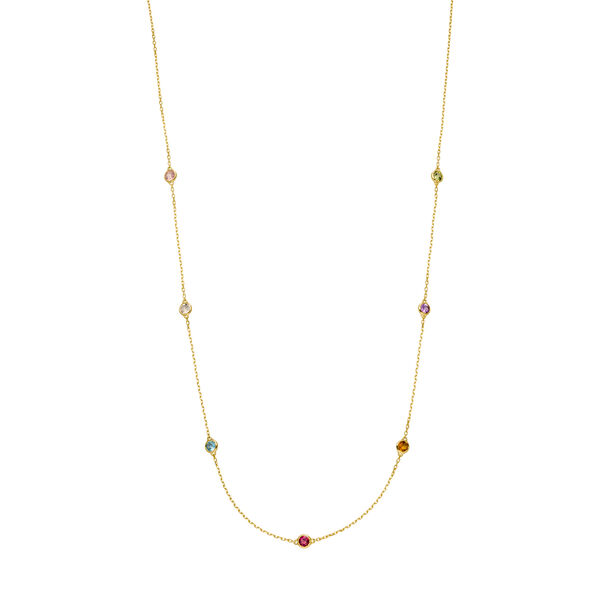 Halskette Fine Gems, 14 Karat Gelbgold Bild 4