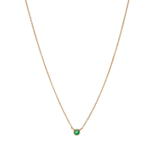 Halskette Smaragd, 14K Rosegold Bild 2