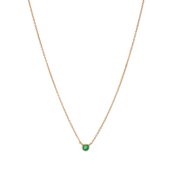 Halskette Smaragd, 14 Karat Rosegold Bild 2