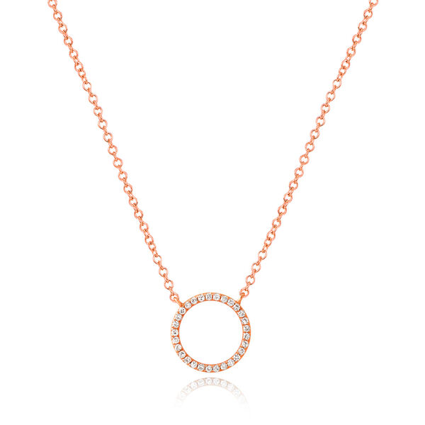 Halskette Circle mit Diamanten, 18 K Roségold Bild 2