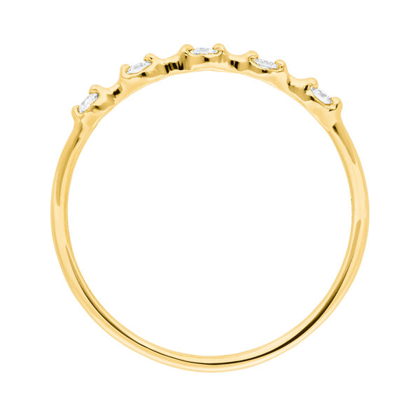 Ring mit 5 Diamanten, 14 Karat Gelbgold Bild 3