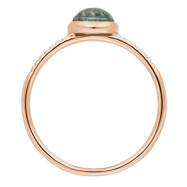 Ring Labradorit mit Diamanten, 14K Rosegold, Gr.52 Bild 5