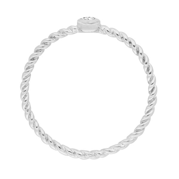 Verlobungsring Single Diamond in 18 Karat Weigold Bild 5