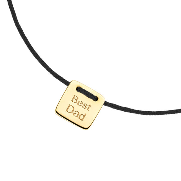 Freundschaftsarmband BEST DAD, 14 Karat Gelbgold