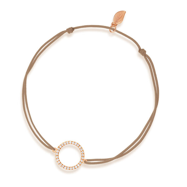 Freundschaftsarmband Circle mit Diamanten, 18 Karat Rosegold
