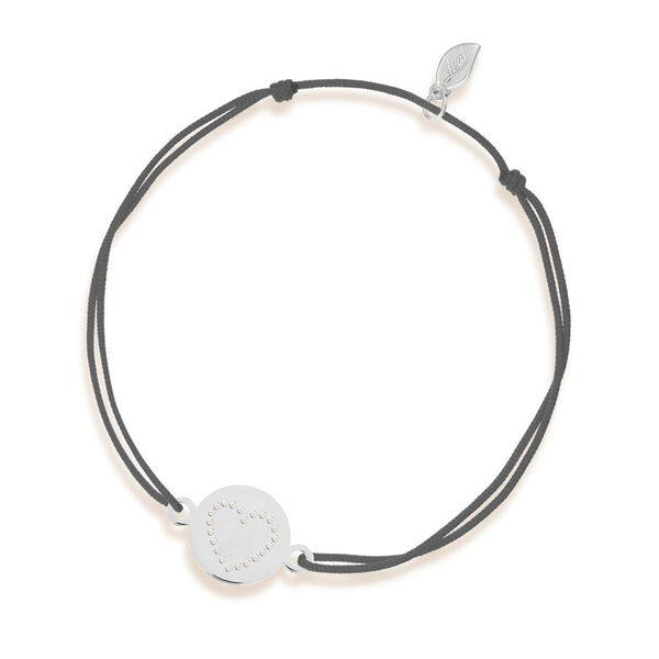Freundschaftsarmband Disc HEART, 14 Karat Weigold