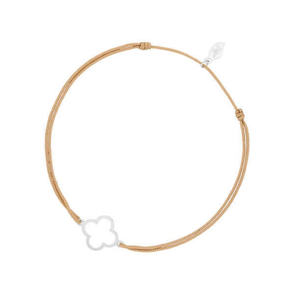Freundschaftsarmband GENTLE CLOVER, 14 Karat Weigold