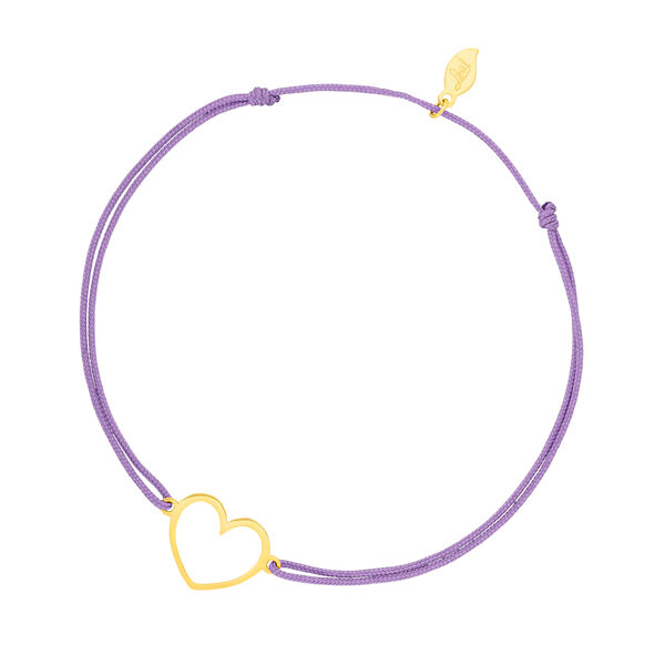 Fubndchen GENTLE HEART, 14 K Gelbgold, Violett