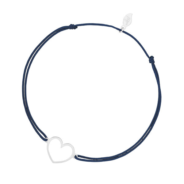 Fubndchen GENTLE HEART, 14 K Weigold, Navy