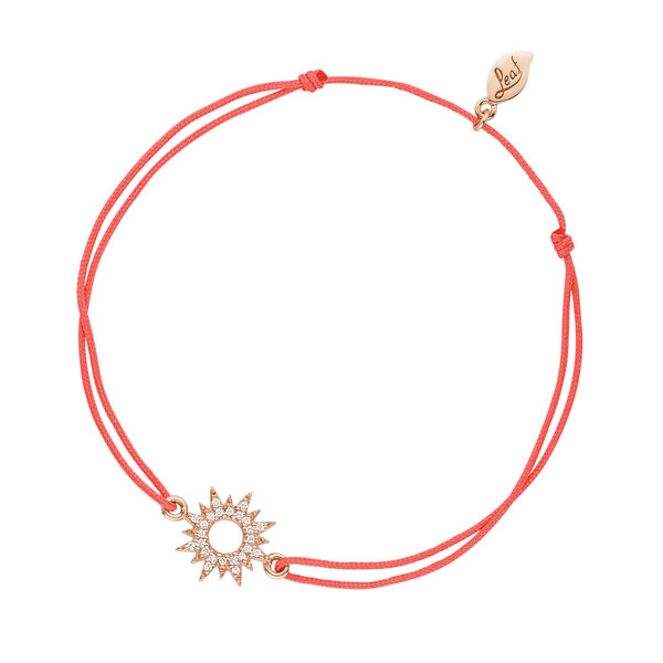 Fu�b�ndchen SPARKLING SUN, 18 K Rosegold vergoldet, Koralle